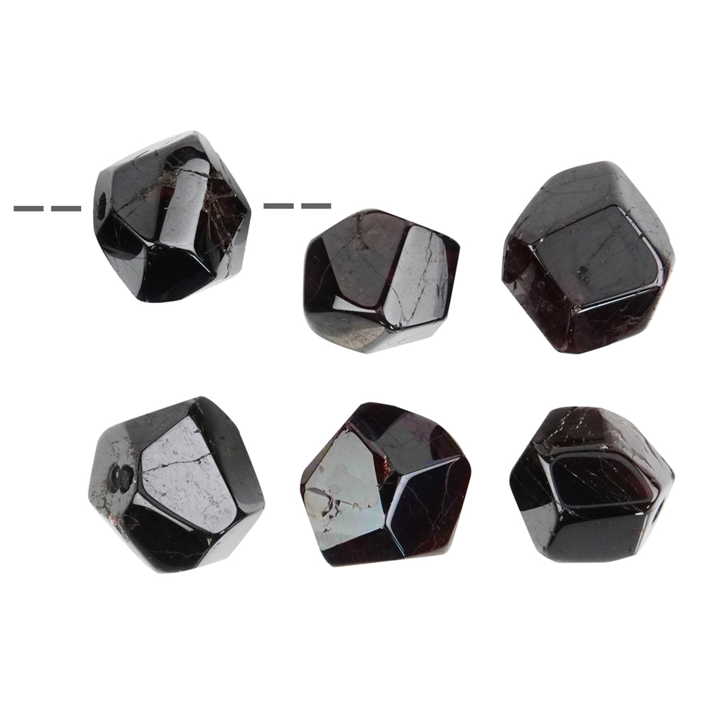 Trommelstein Granat (Kristall poliert) gebohrt, 2,0 - 2,5cm - MeinSchmuckShop