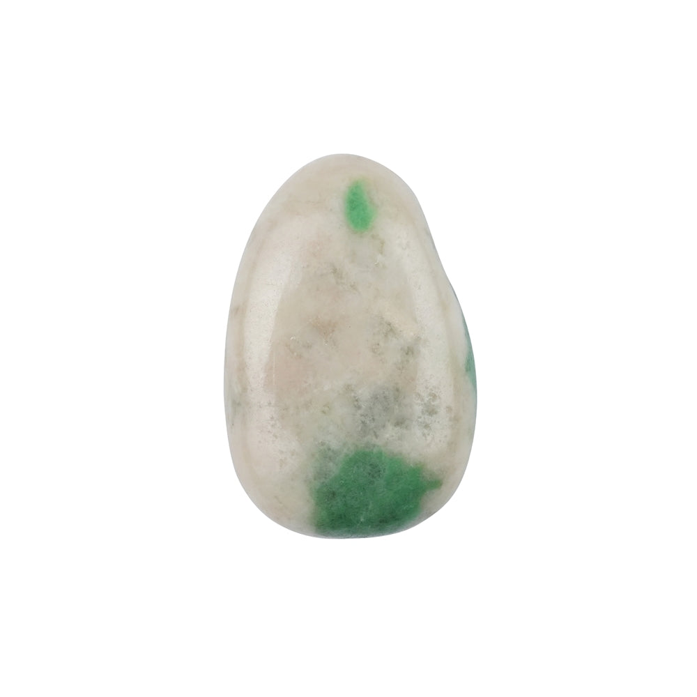 Trommelstein Granat grün (Grossular) gebohrt, 3,0 - 3,5cm (mitttel) - MeinSchmuckShop