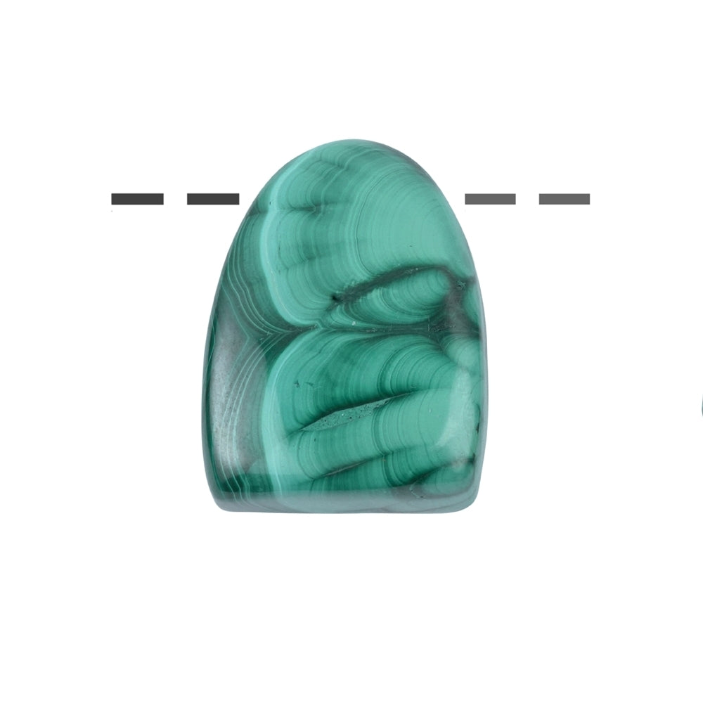 Trommelstein Malachit extra (stab.) gebohrt, 3,5cm - MeinSchmuckShop