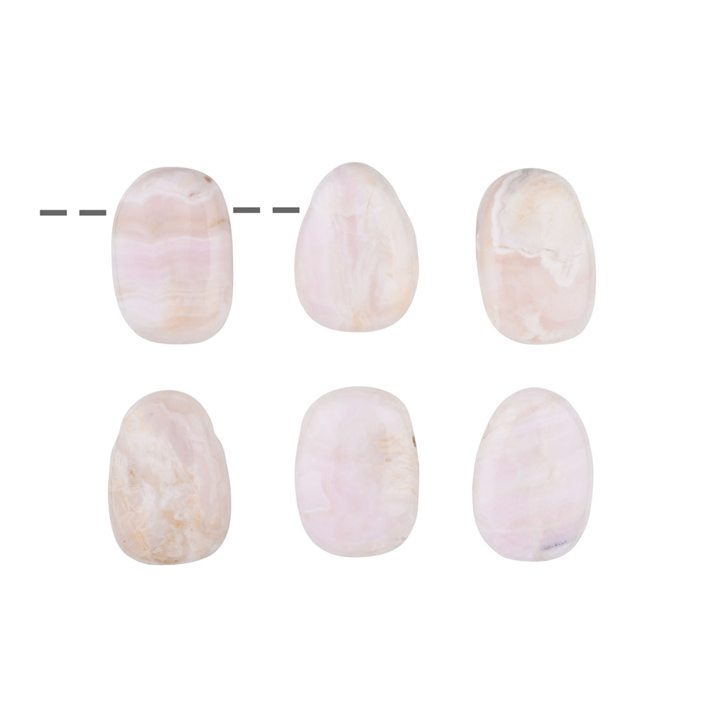 Trommelstein Calcit (Manganocalcit) B gebohrt