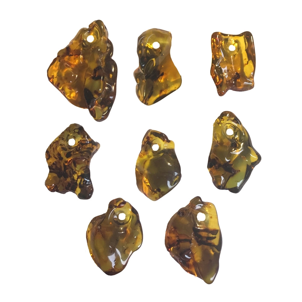 Trommelstein Kopal frontgebohrt, 4,0 - 7,0cm (100g/VE) - MeinSchmuckShop