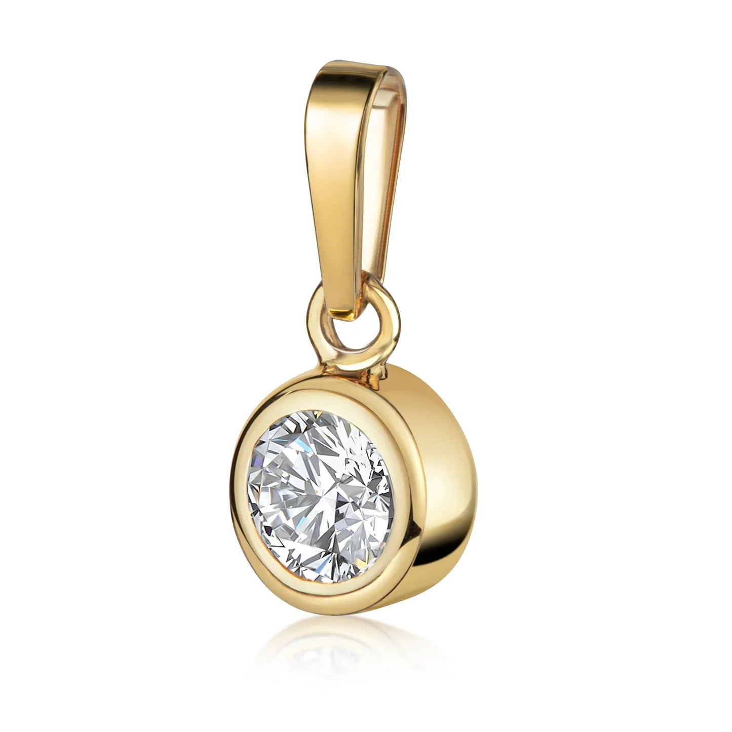 Anhänger mit Zirkonia Ø 5mm Gold 333/000 - MeinSchmuckShop