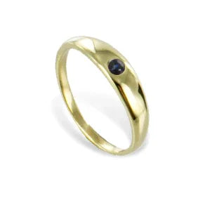 Anhänger Taufring mit Kristall blau - Gold 333/000 - MeinSchmuckShop