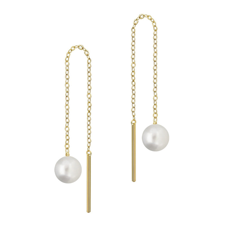 Durchzieher mit Süßwasser-Zuchtperle 5-5,5mm Gold 333/000 - MeinSchmuckShop