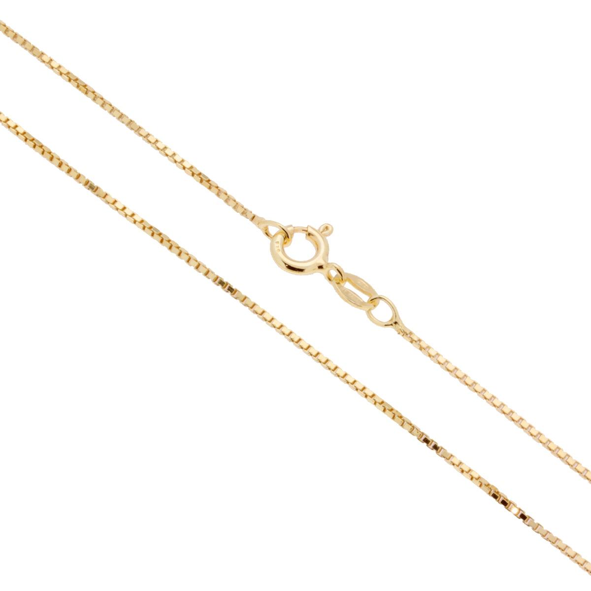 Venezianische diamantierte Kette 019, Durchmesser 1,0 mm, Länge 100 cm, Silber 925, galvanisch vergoldet. - MeinSchmuckShop