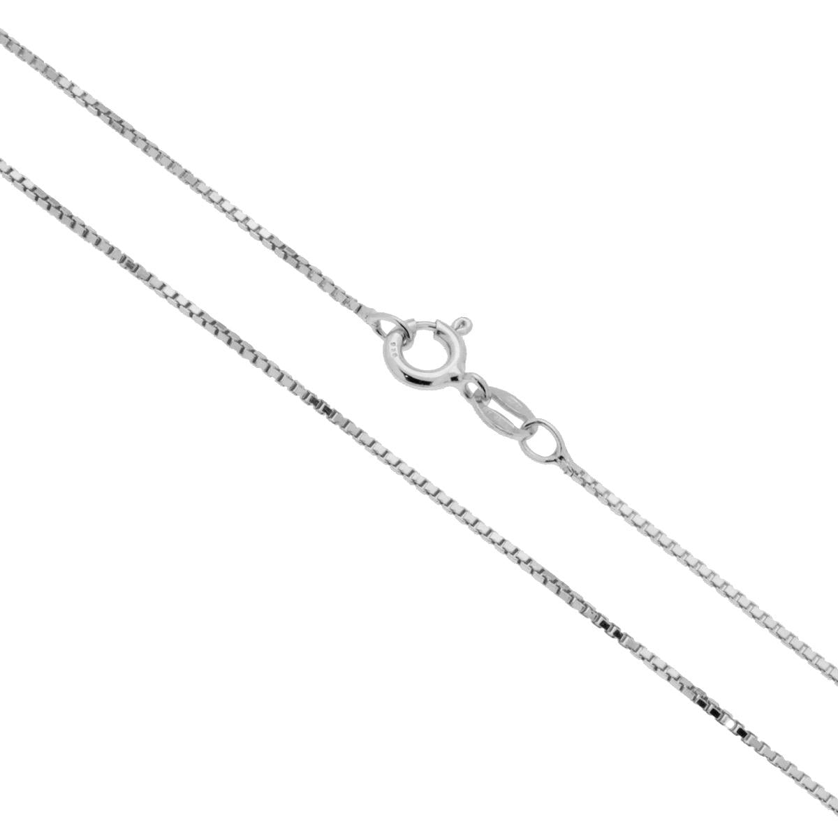 Venezianische Diamantkette 019 Durchmesser 1,0 mm Länge 90 cm aus Silber 925 rhodiniert galvanisch - MeinSchmuckShop
