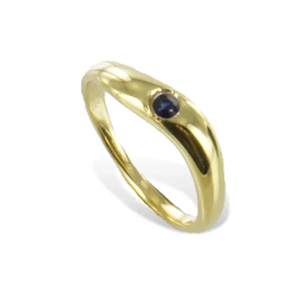 Anhänger Taufring mit Safir - Gold 333/000 - MeinSchmuckShop