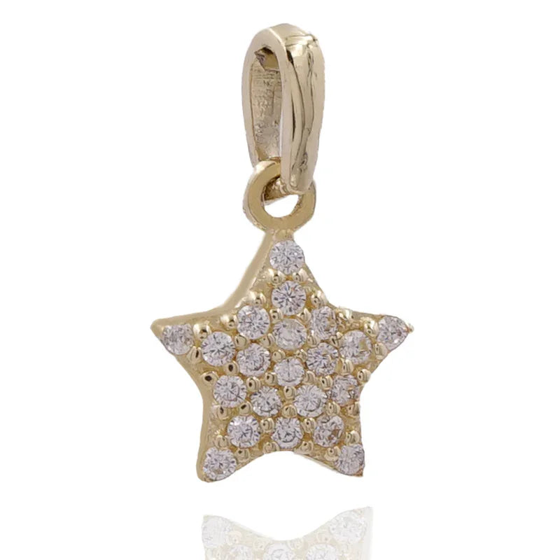 Anhänger Stern mit 20 Zirkonia Gold 333/000 - MeinSchmuckShop