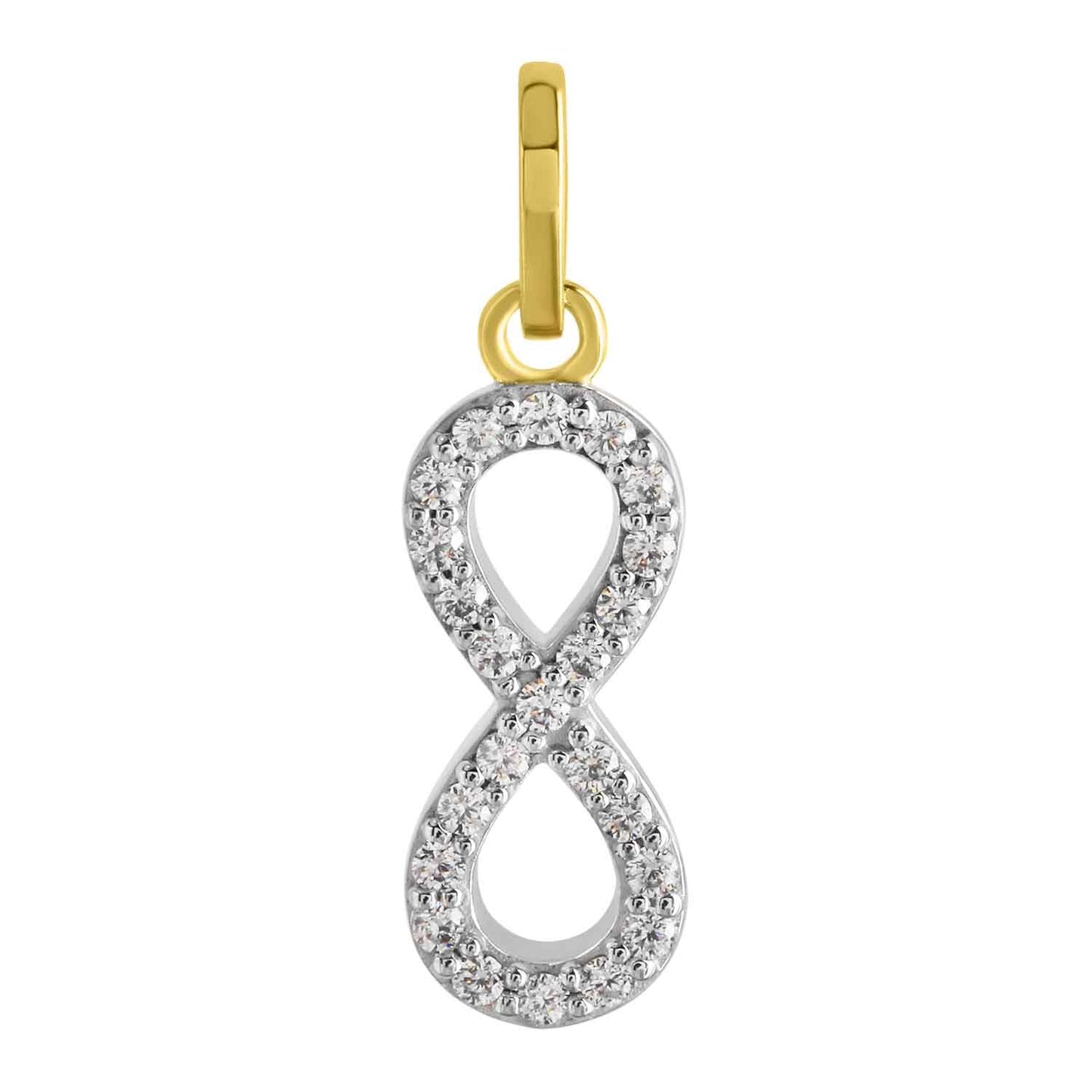 333/- Gold glanz bicolorZirkonia Infinity