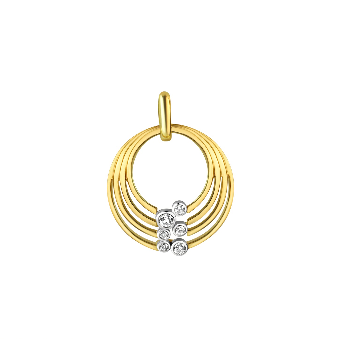 Anhänger aus 925er Sterling Silber, vergoldet, bicolor. - MeinSchmuckShop