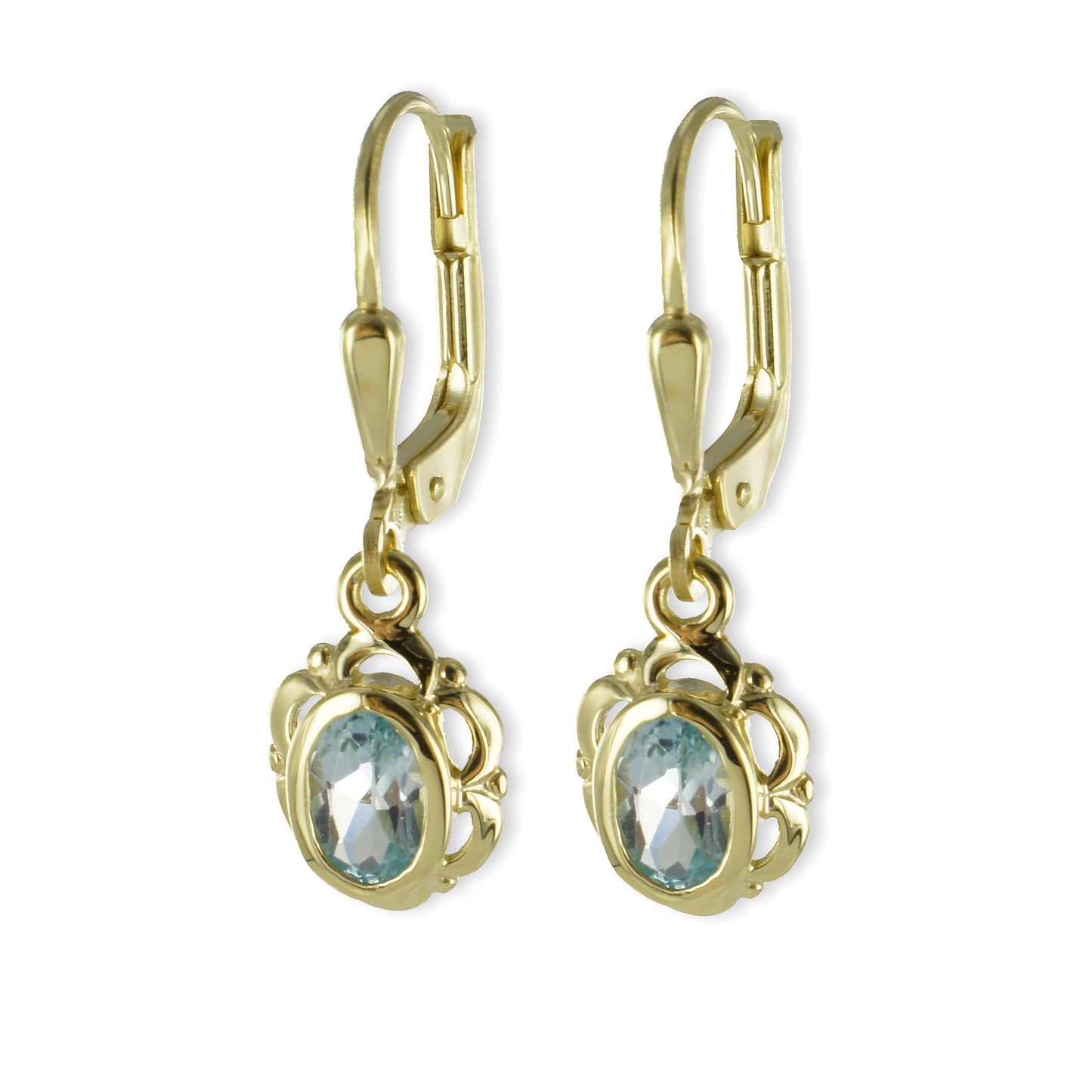 Ohrhänger mit Blautopas - Gold 333/000 - MeinSchmuckShop