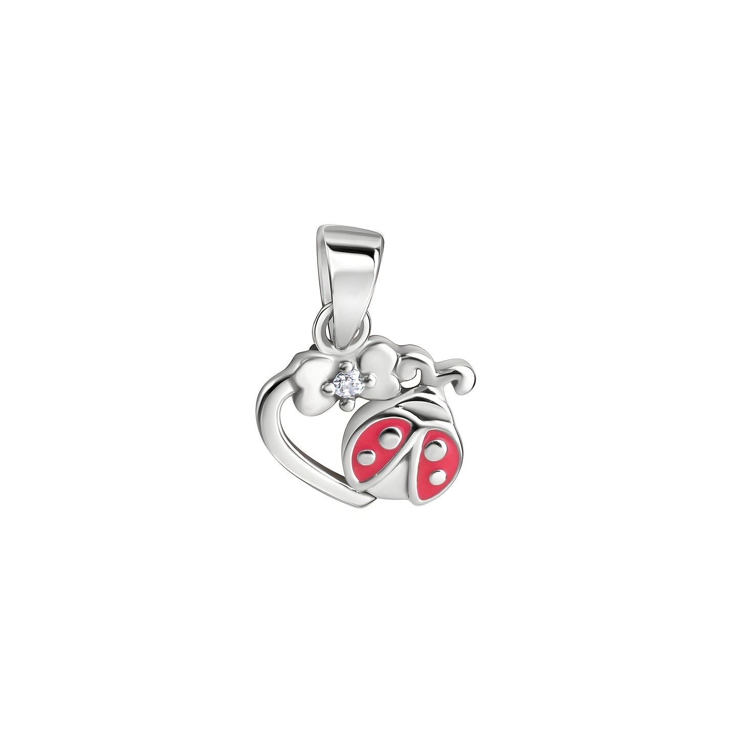 925/- Sterling Silber rhodiniert Marienkäfer