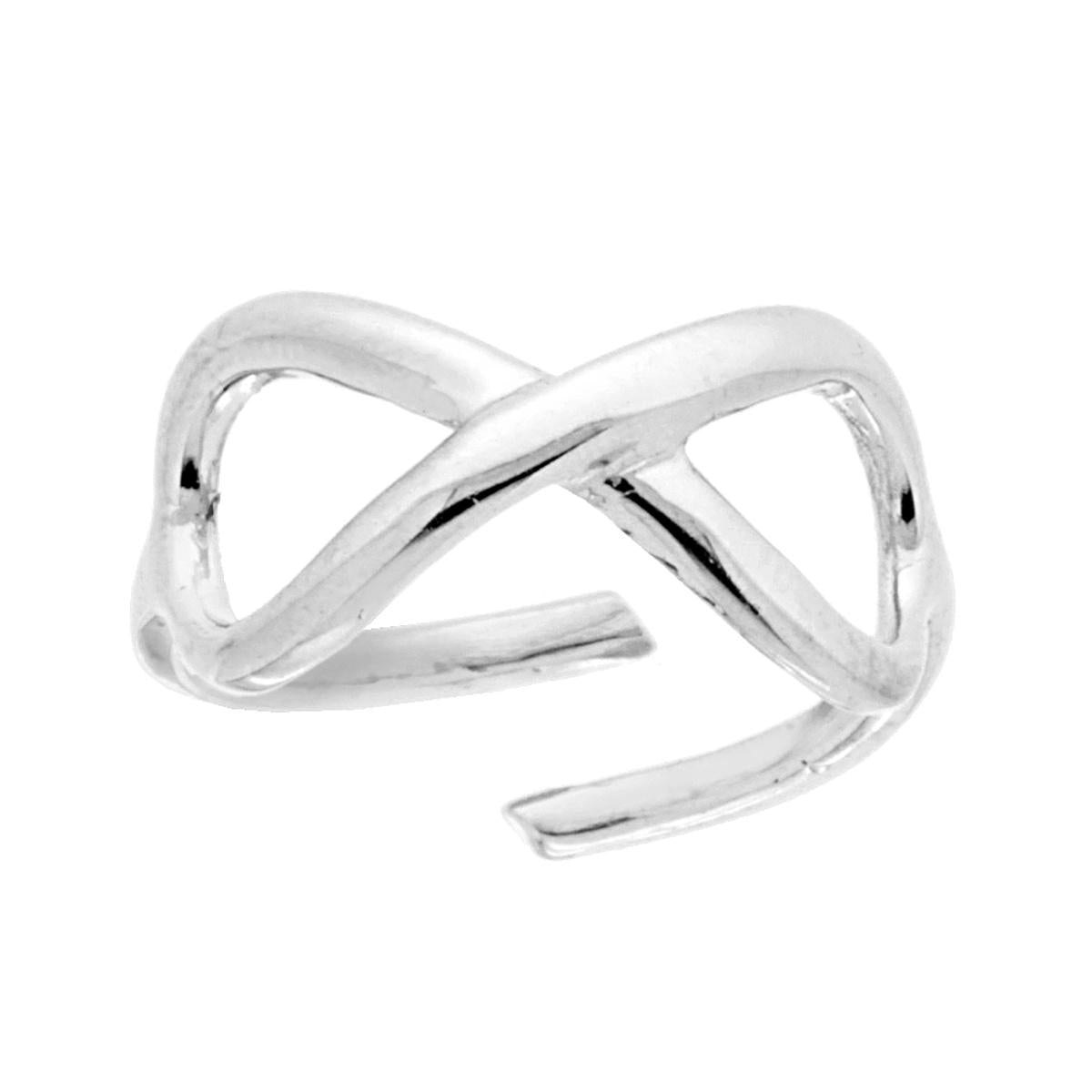 Ring mit Unendlichkeit, glänzend verarbeitet in 925er Silber, galvanisch rhodiniert. - MeinSchmuckShop