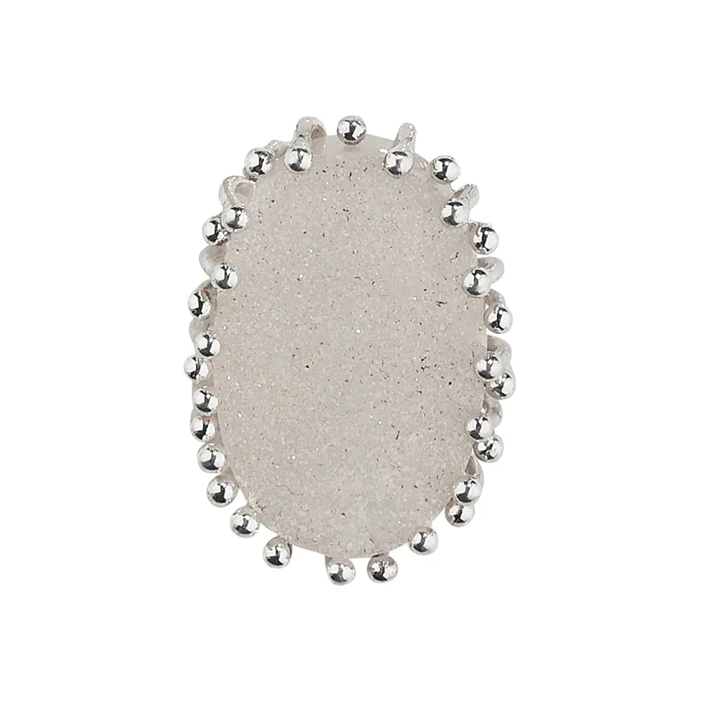 Anhänger Achat (Druzy) Oval, 2,6cm - MeinSchmuckShop