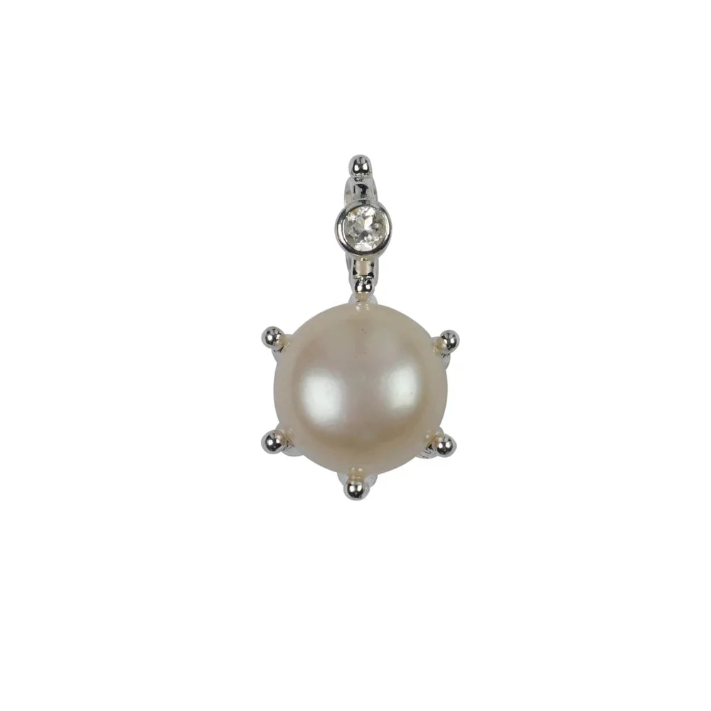 Anhänger Perle rund, Topas (weiß), 2,5cm - MeinSchmuckShop