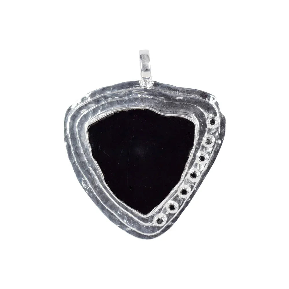 Anhänger Schörl Querschnitt, Spinell schwarz, 5,0cm - MeinSchmuckShop