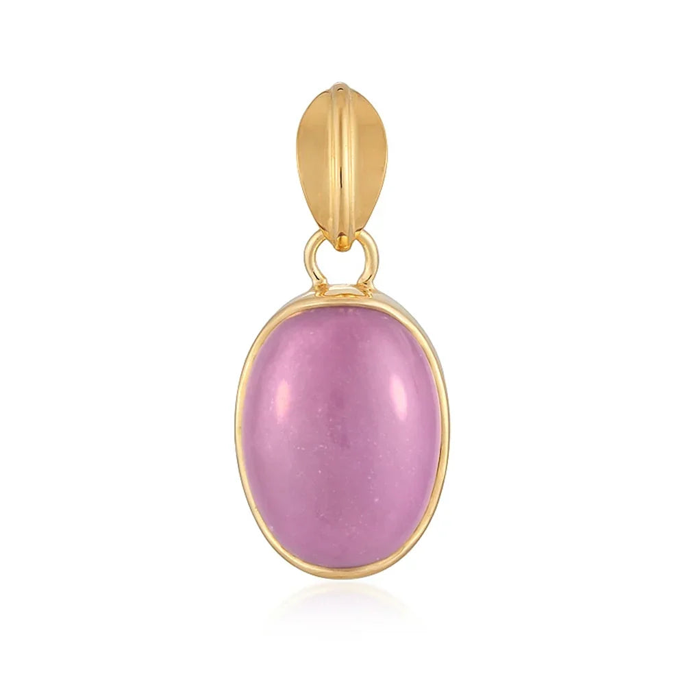 Anhänger Phosphosiderit, oval (18 x 13mm), 2,8cm, vergoldet - MeinSchmuckShop