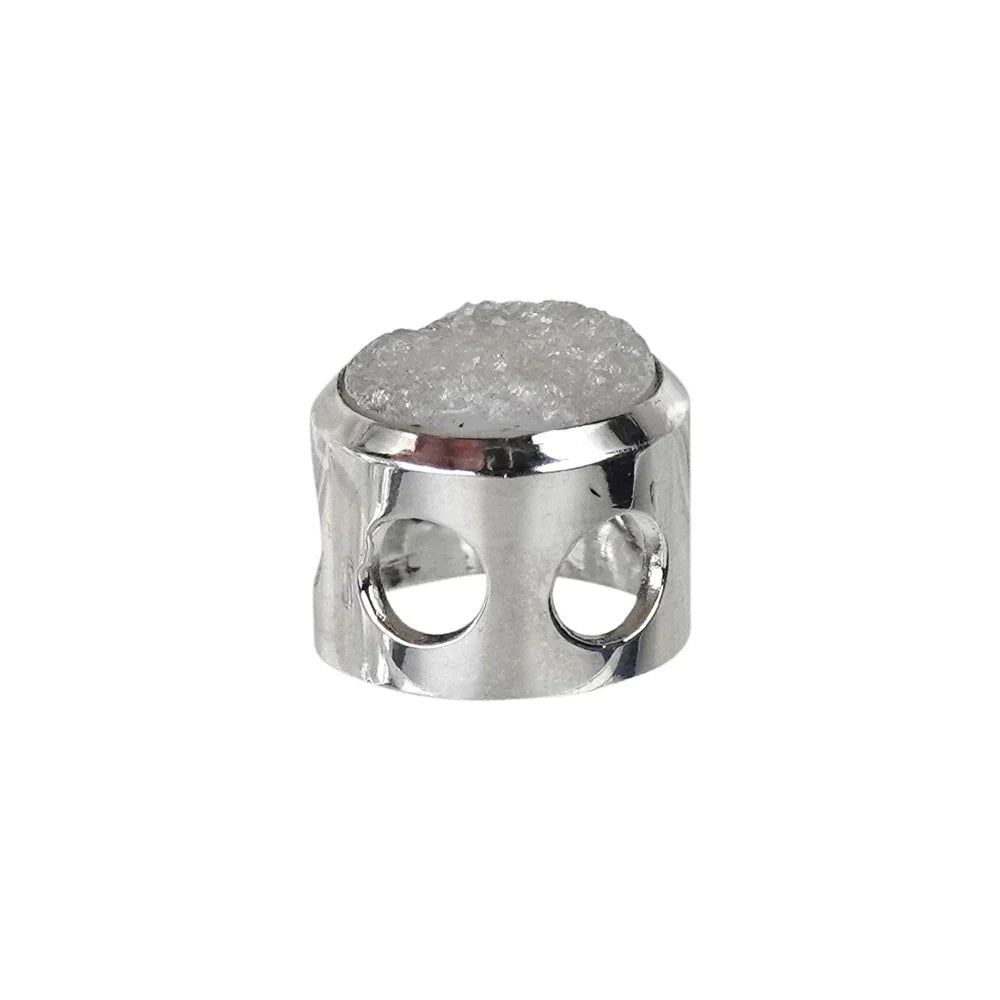 Anhänger Achat Druzy, 1,4cm, rhodiniert - MeinSchmuckShop