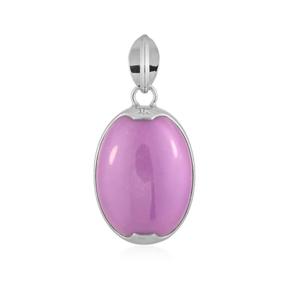 Anhänger Phosphosiderit, oval (25 x 18mm), 3,5cm, rhodiniert - MeinSchmuckShop