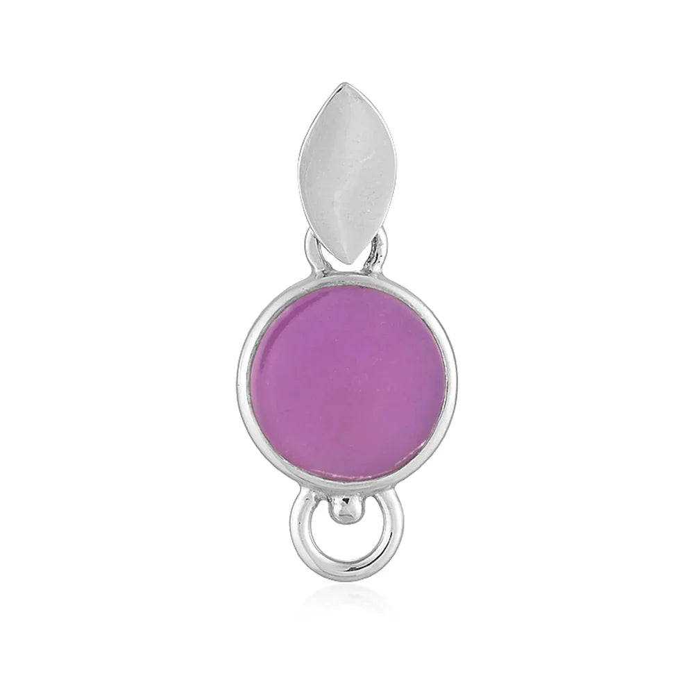 Anhänger Phosphosiderit, rund (12mm), 2,7cm, rhodiniert - MeinSchmuckShop