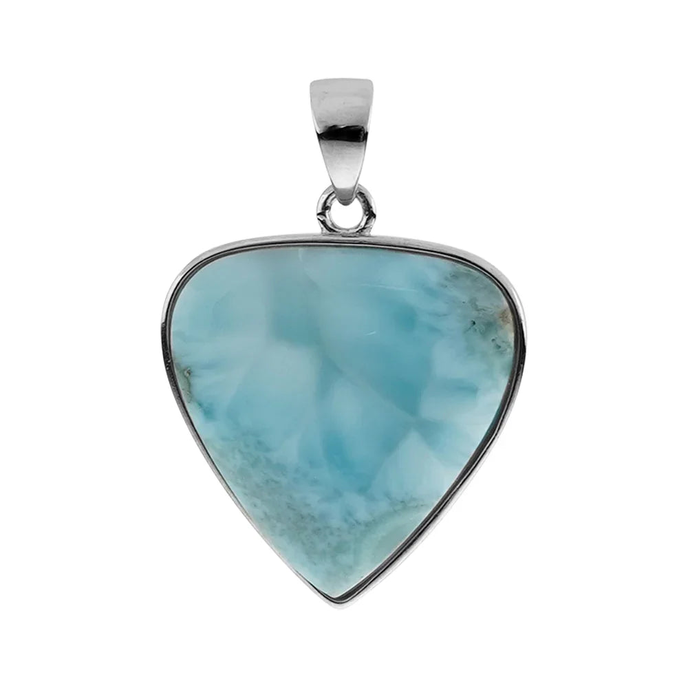 Anhänger Larimar Trillion/Dreieck (20 x 19mm), 2,8cm, platiniert - MeinSchmuckShop