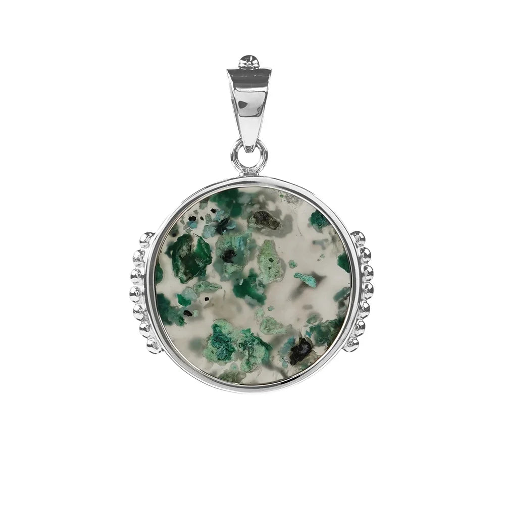 Anhänger Gem Silica rund (24mm), 3,6cm, platiniert - MeinSchmuckShop