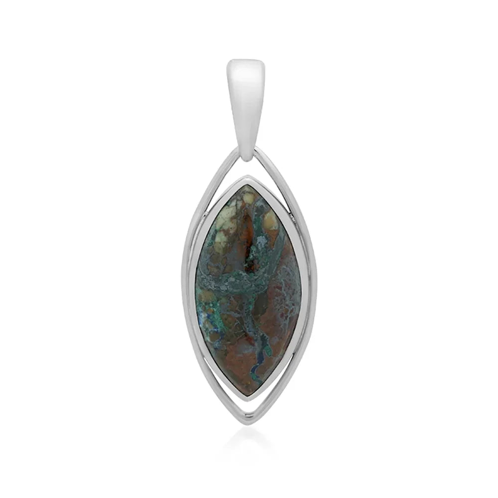Anhänger Zarinit Marquise (30 x 15mm), 5,0cm, platiniert - MeinSchmuckShop