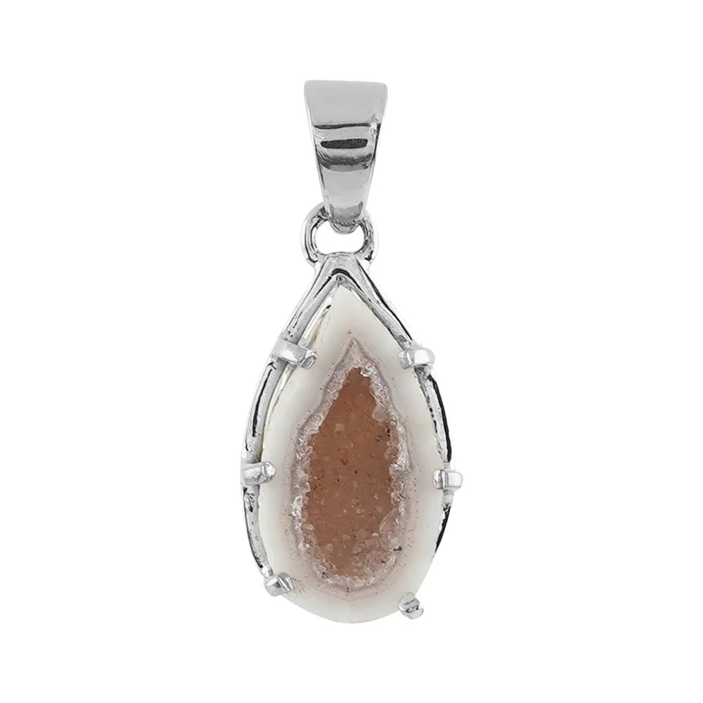Anhänger Achatgeode, oval, 3,0 - 3,5cm - MeinSchmuckShop