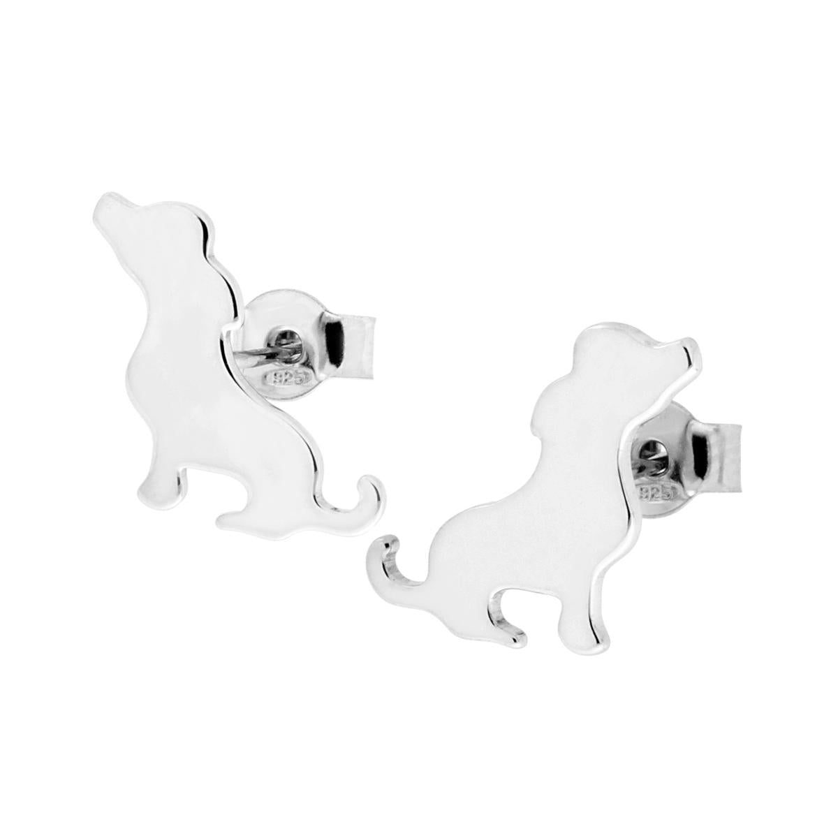 Ohrringe Cane schlicht in Silber 925 Rhodium-Galvanik - MeinSchmuckShop