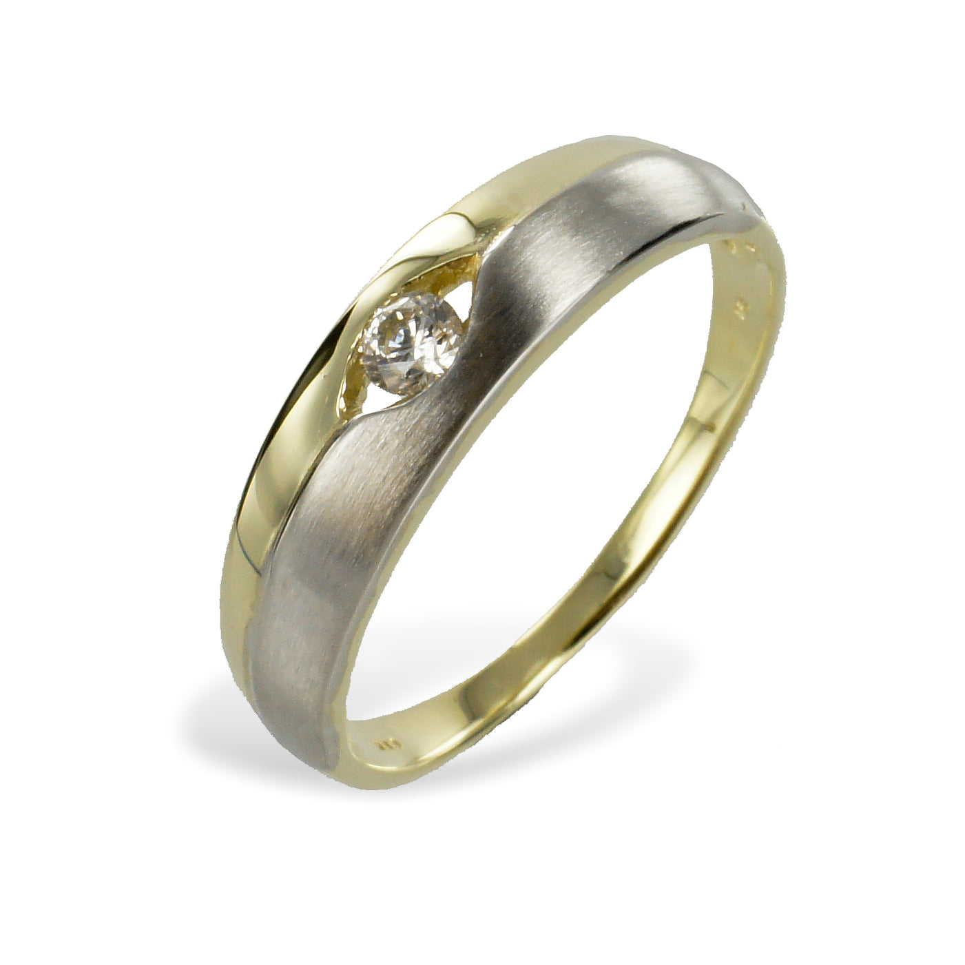 Ring Bicolor mit Zirkonia - Gold 333/000 - MeinSchmuckShop