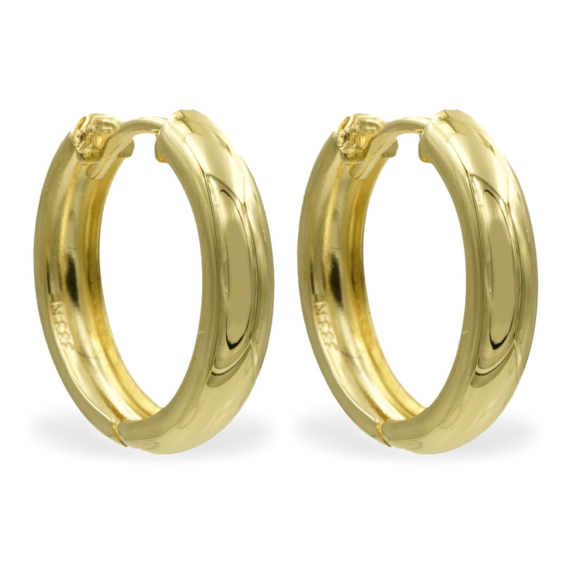 Klappcreolen 15/3mm glanz Gold 333/000 - MeinSchmuckShop