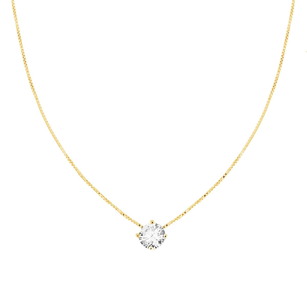 Venezianerkette diamantiert mit Lichtpunkt Ø6 mm aus 925er Silber, Gold galvanisiert - MeinSchmuckShop
