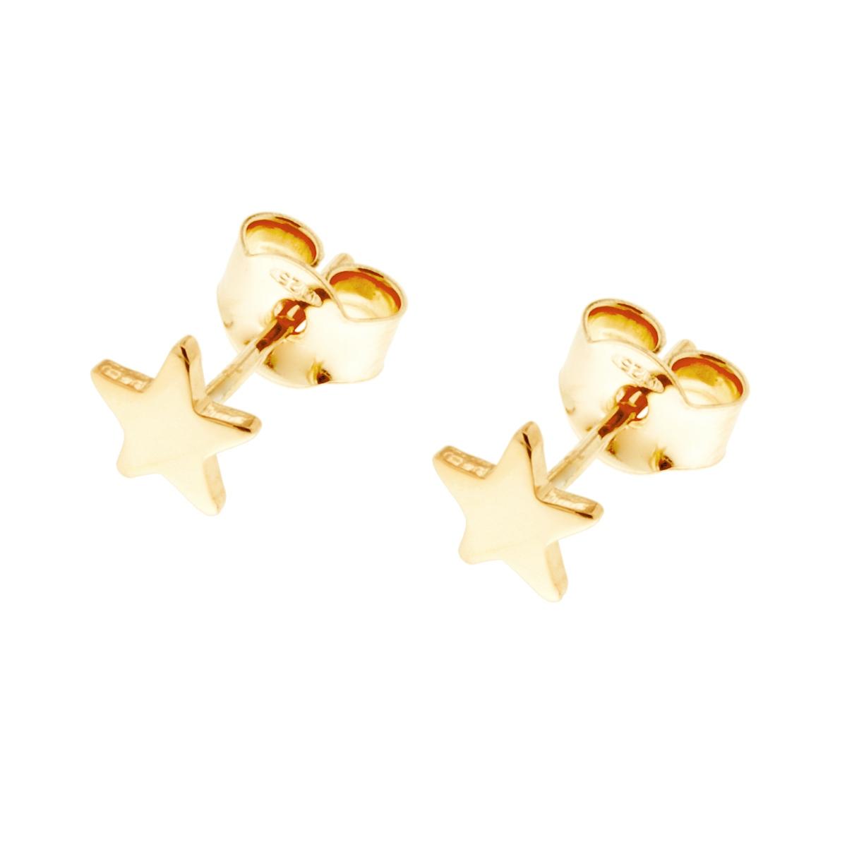 Ohrringe Stella glatt mm 6,7 in Silber 925 Goldgalvanik - MeinSchmuckShop