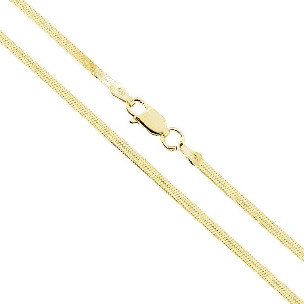 Kette Magik Diamantata 030 Querschnitt 2,1 mm, Länge 45 cm, in Silber 925, galvanisch vergoldet - MeinSchmuckShop