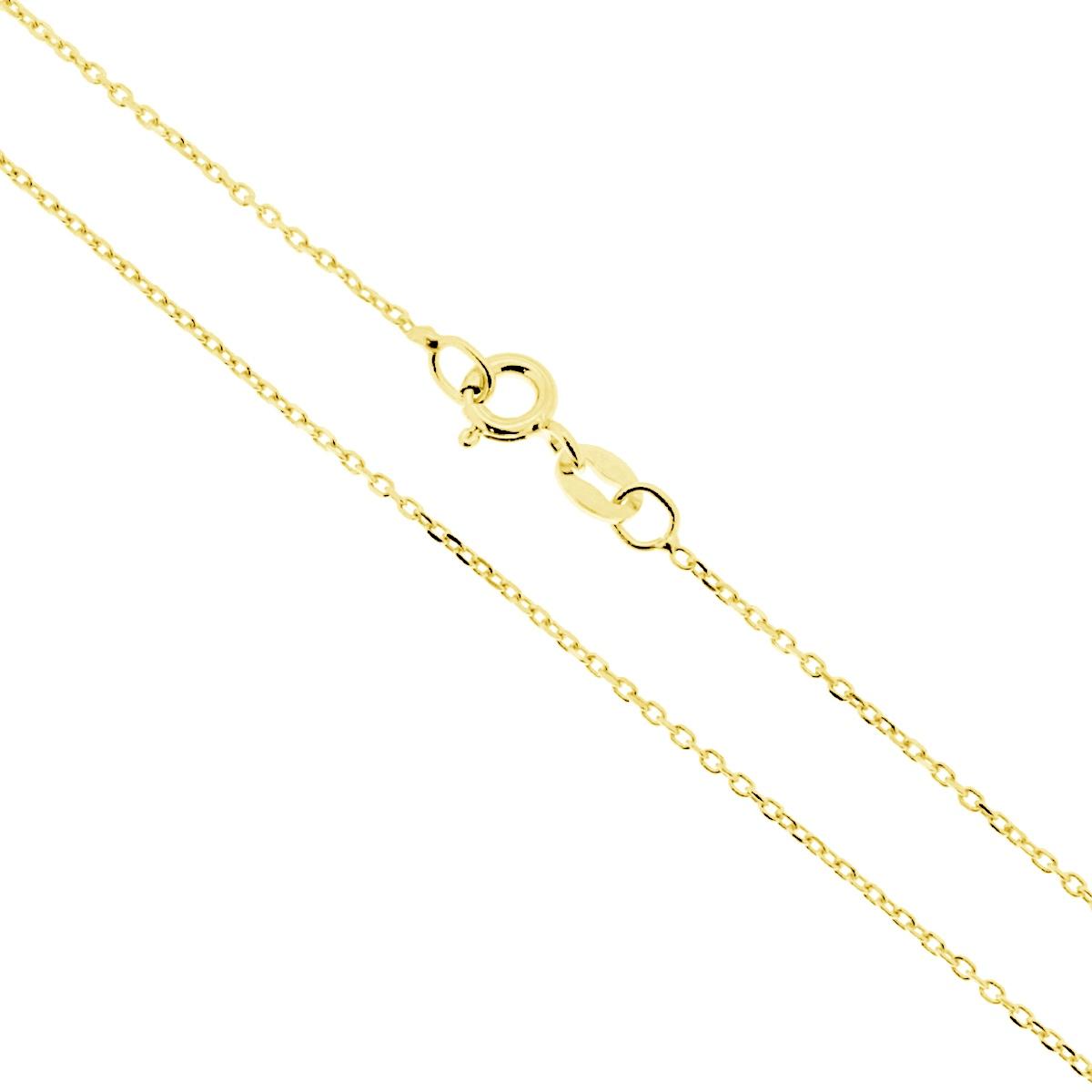 Kette Forzatina 030 Querschnitt 1,1 mm Länge 45 cm in Silber 925 galvanisch vergoldet - MeinSchmuckShop