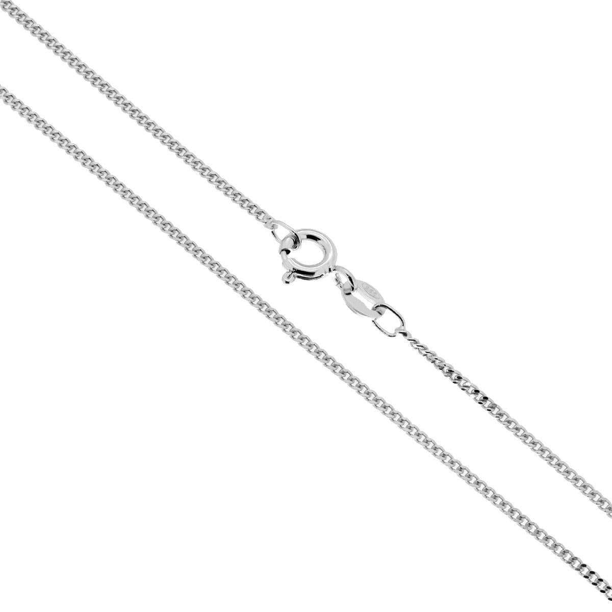 Kette Grumetta 040, Querschnitt 1,4 mm, Länge 40 cm, aus Silber 925, galvanisch rhodiniert. - MeinSchmuckShop