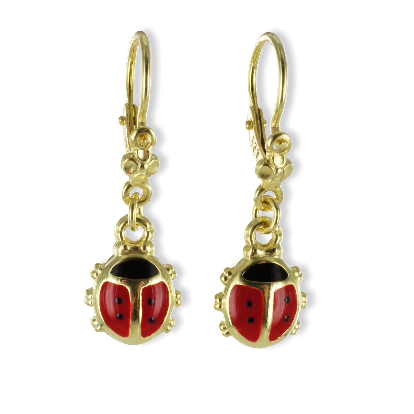 Ohrhänger mit Marienkäfer - Gold 333/000 - MeinSchmuckShop