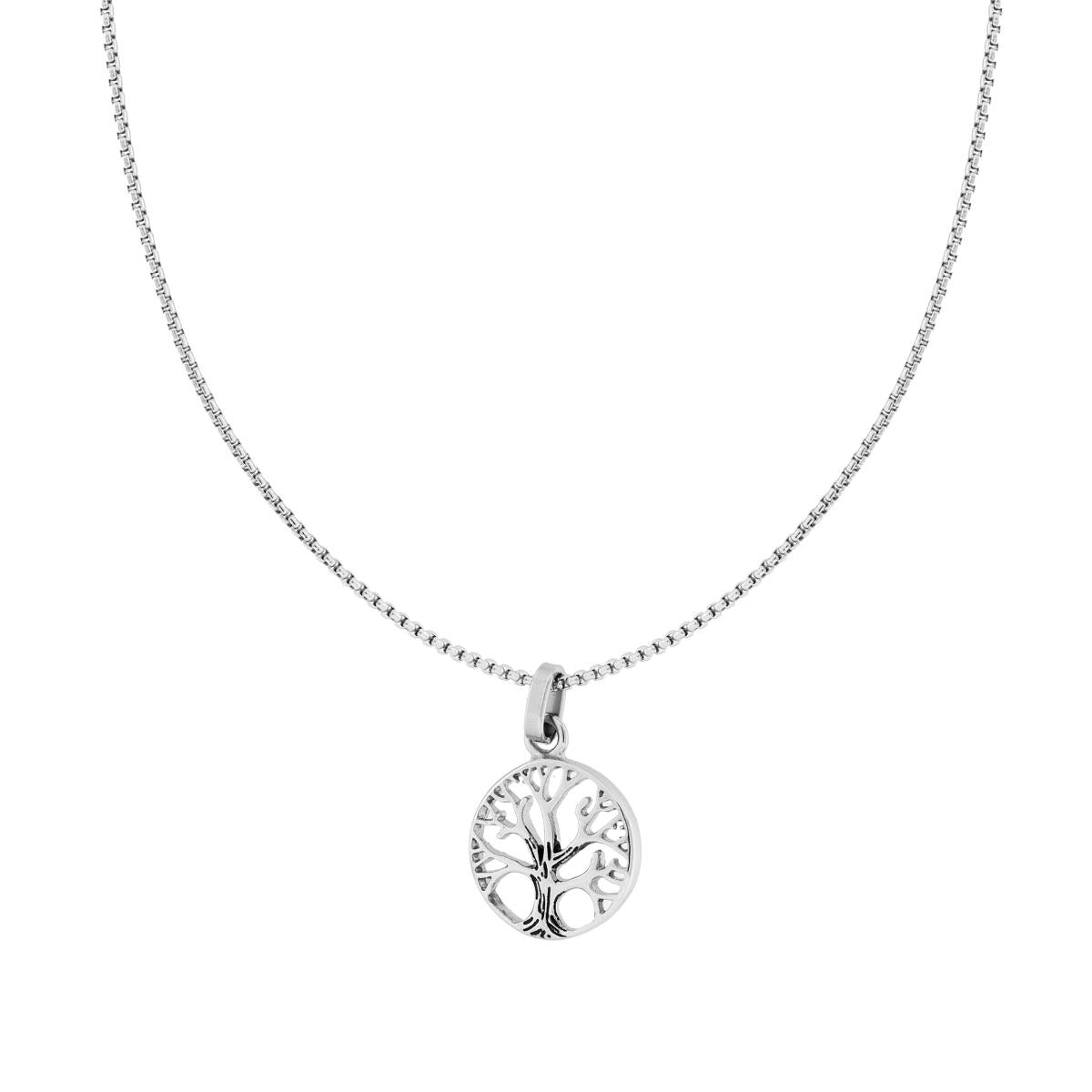 Runde venezianische Kette mit dem Baum des Lebens aus Edelstahl - MeinSchmuckShop