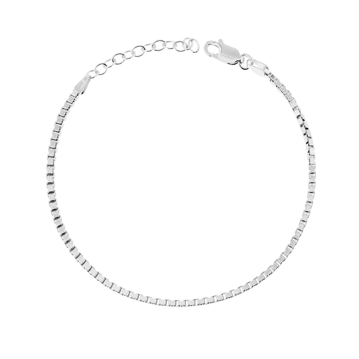 Armband Venezianische Kette diamantiert mm 1,7 in Silber 925 - MeinSchmuckShop