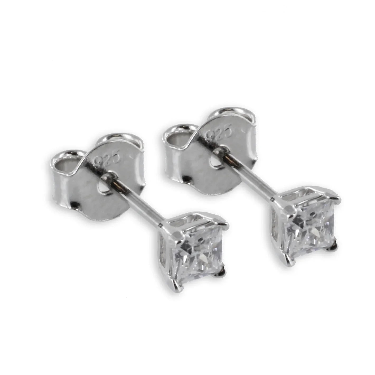 Ohrstecker Zirkonia 3x3 - Silber 925/000 - MeinSchmuckShop