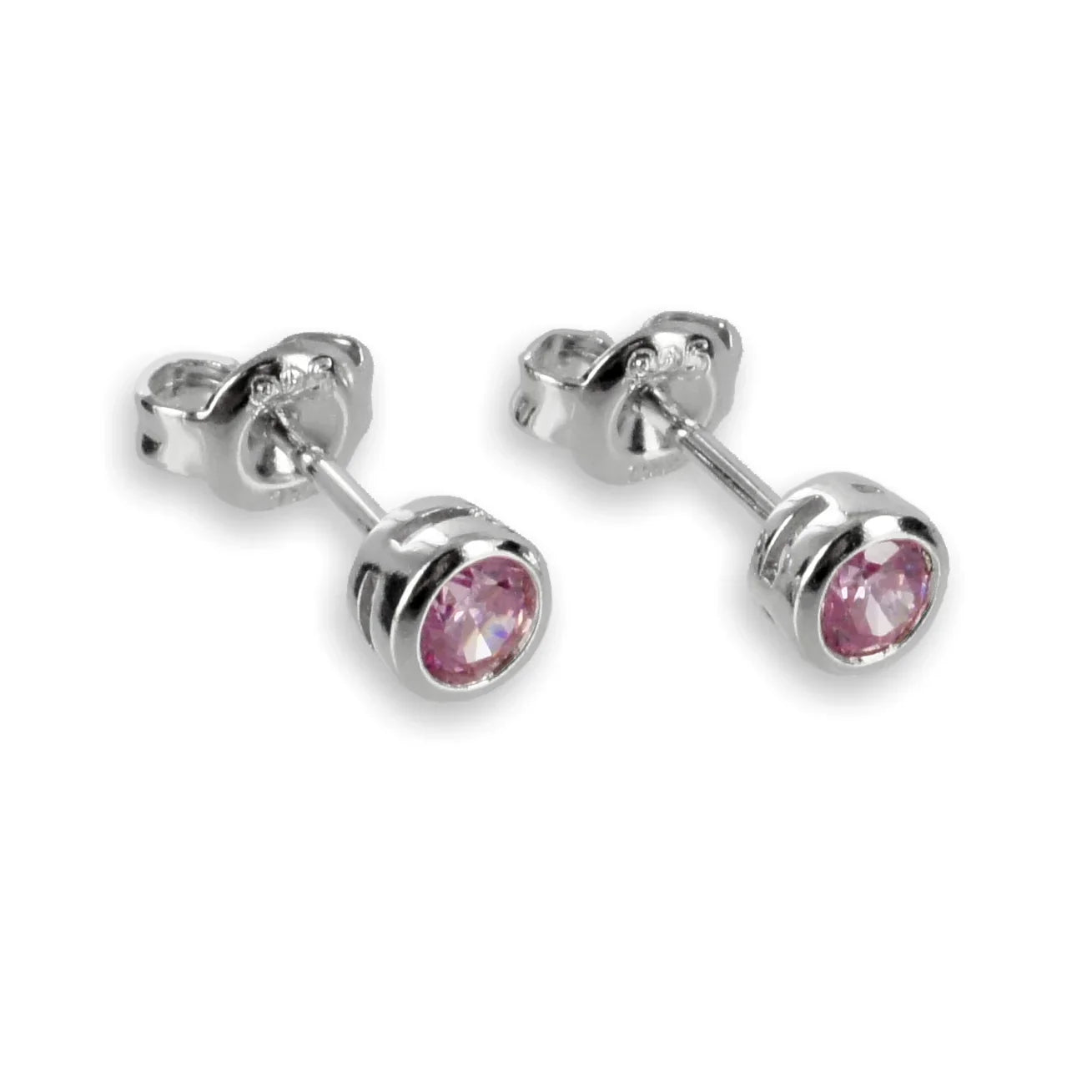 Ohrstecker Zirkonia 3,5mm rosé Silber 925/000 rhodiniert - MeinSchmuckShop