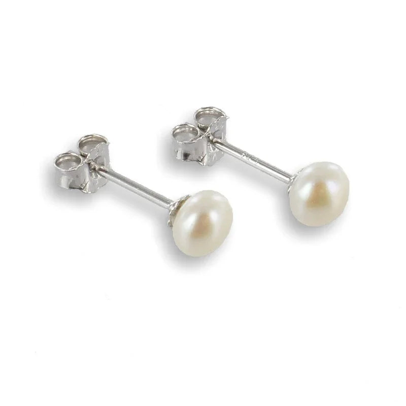 Ohrstecker Süßwasser-Zuchtperle Ø ca. 5mm Silber 925/000 rhodiniert - MeinSchmuckShop