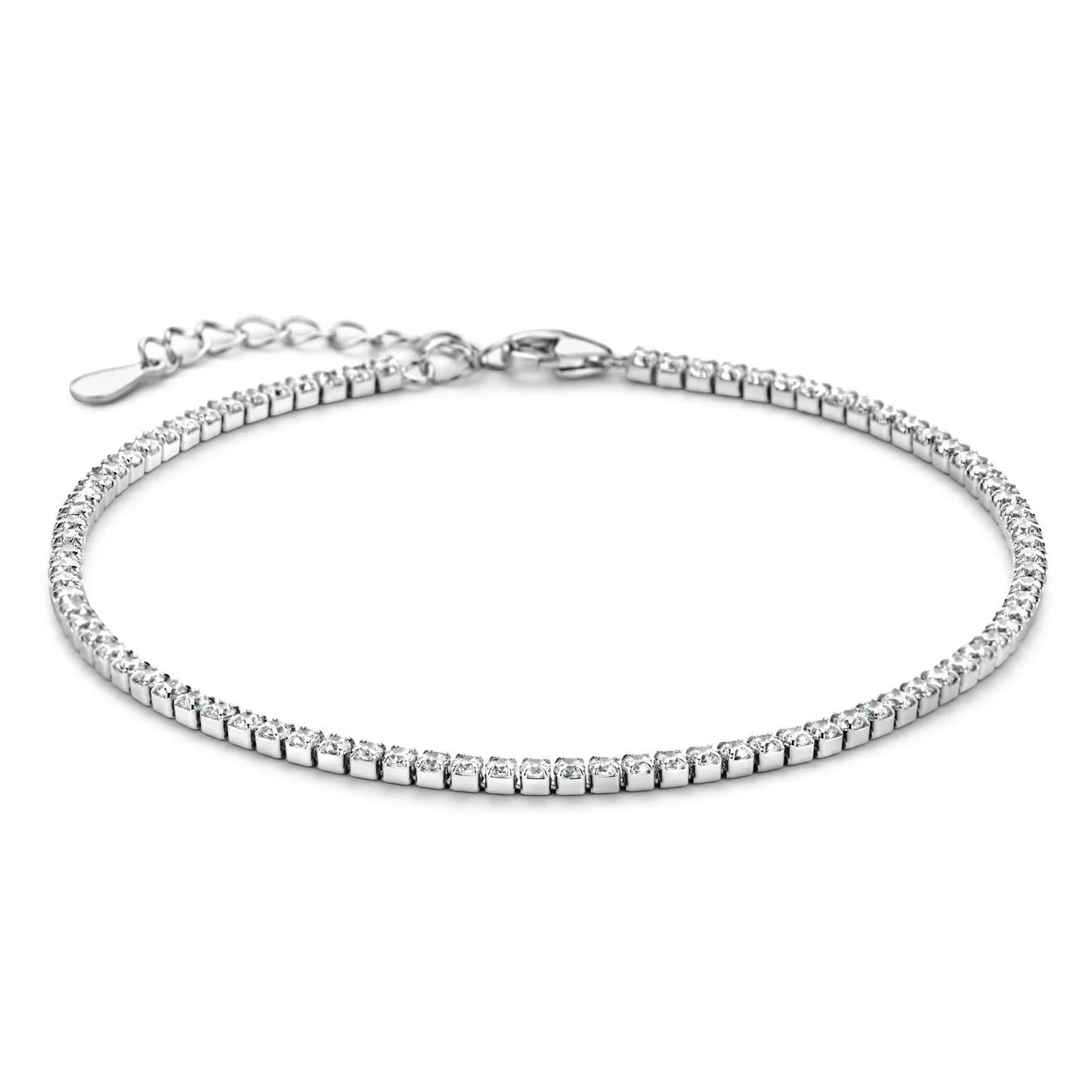 Tennisarmband mit Zirkonia weiß 2.0mm Silber 925/000 rhodiniert - MeinSchmuckShop
