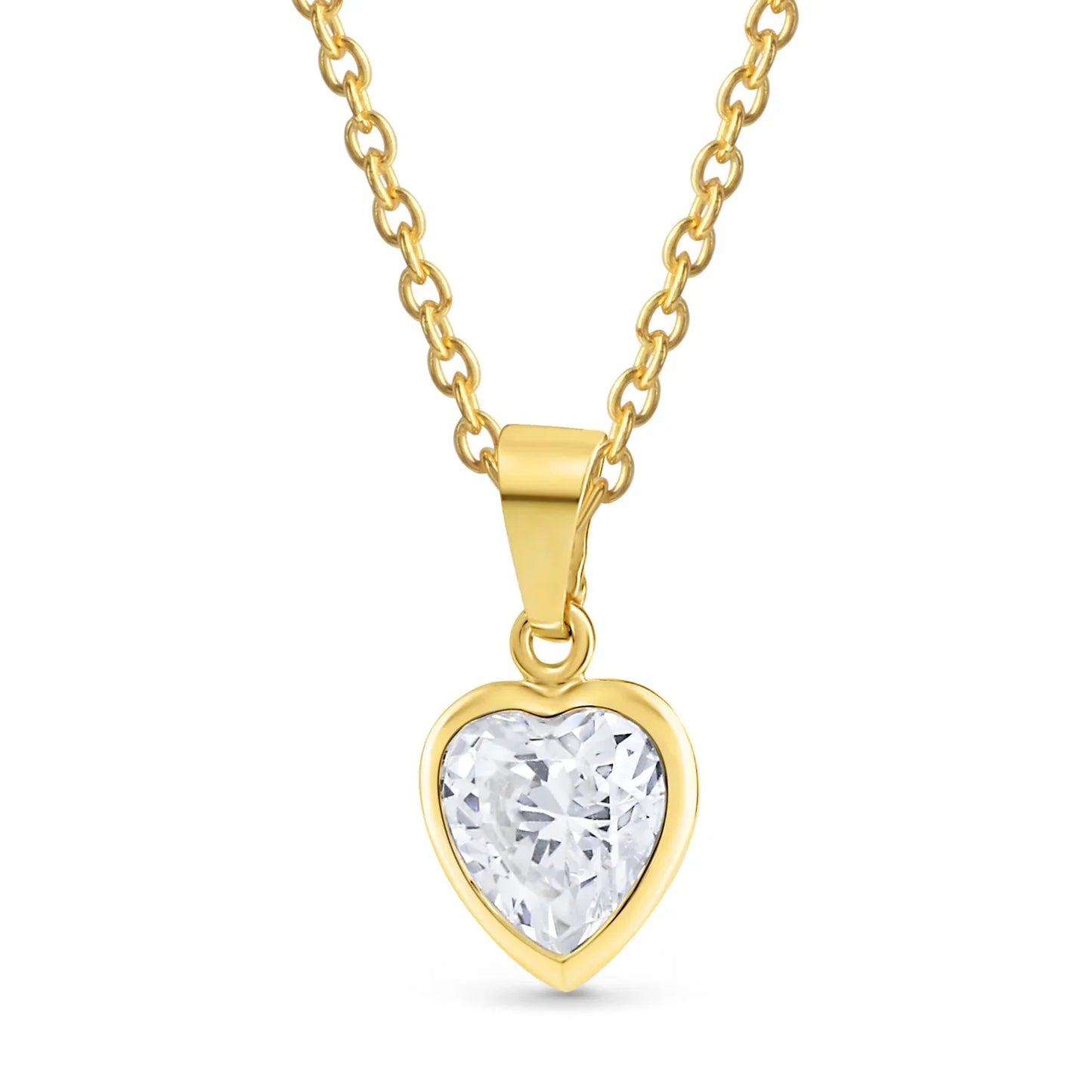 Anhänger Herz mit Zirkonia Gold 333/000 - MeinSchmuckShop