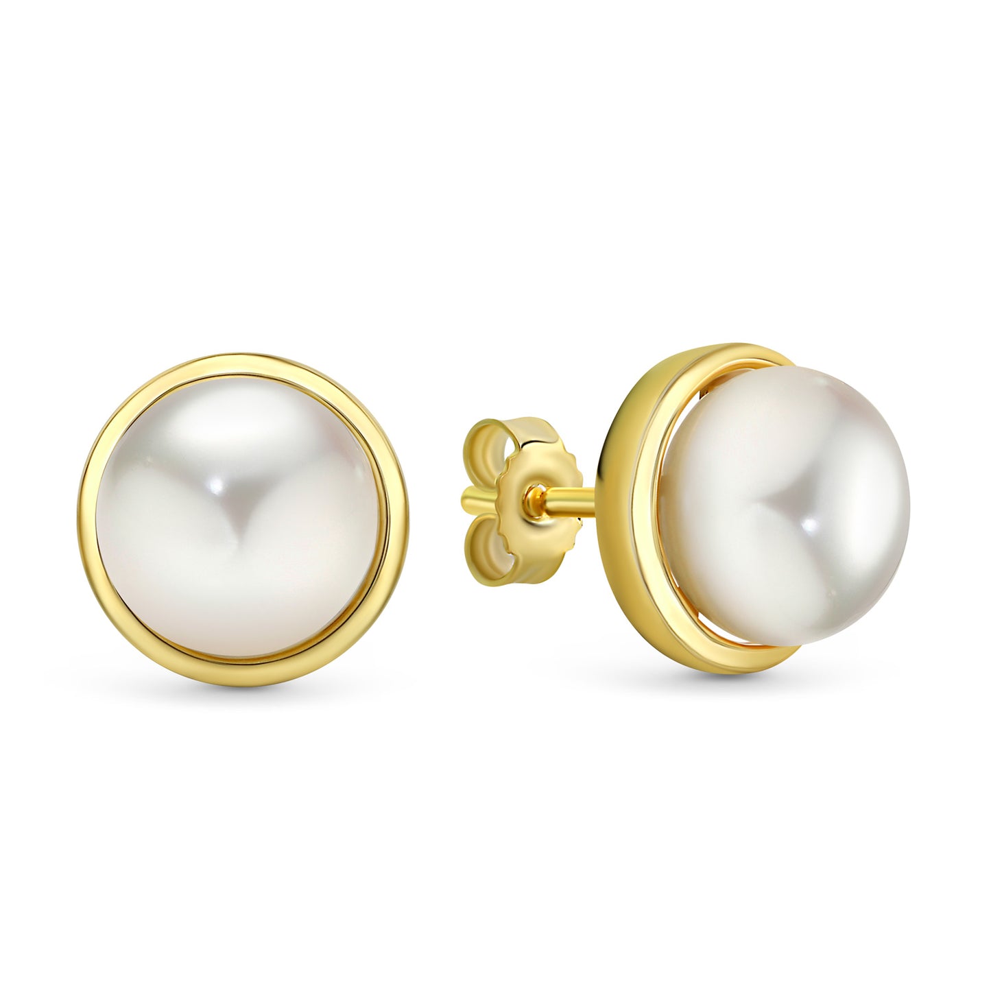 Ohrstecker mit Süßwasser-Zuchtperle 8,5-9mm Gold 333/000