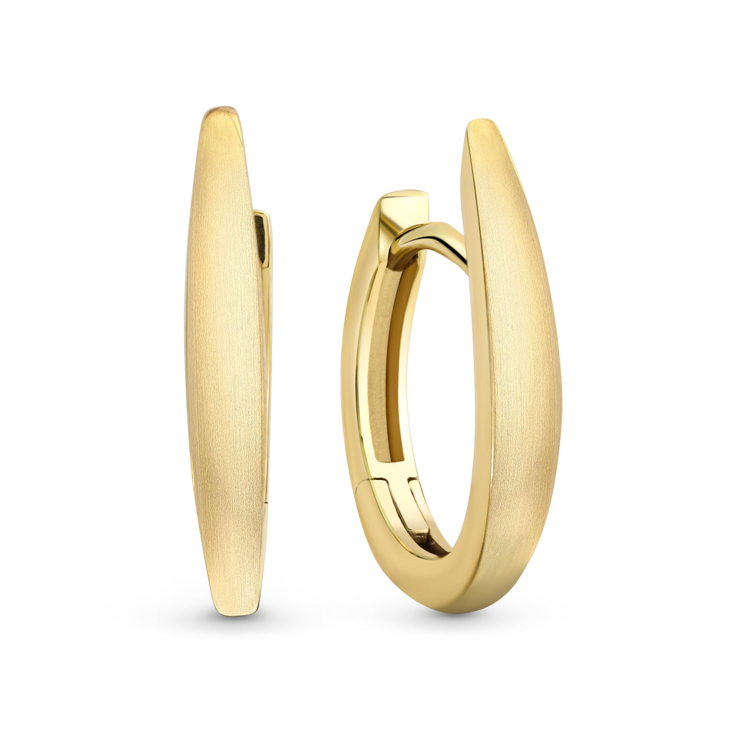 Klappcreolen 13x16mm teilmatt Gold 333/000