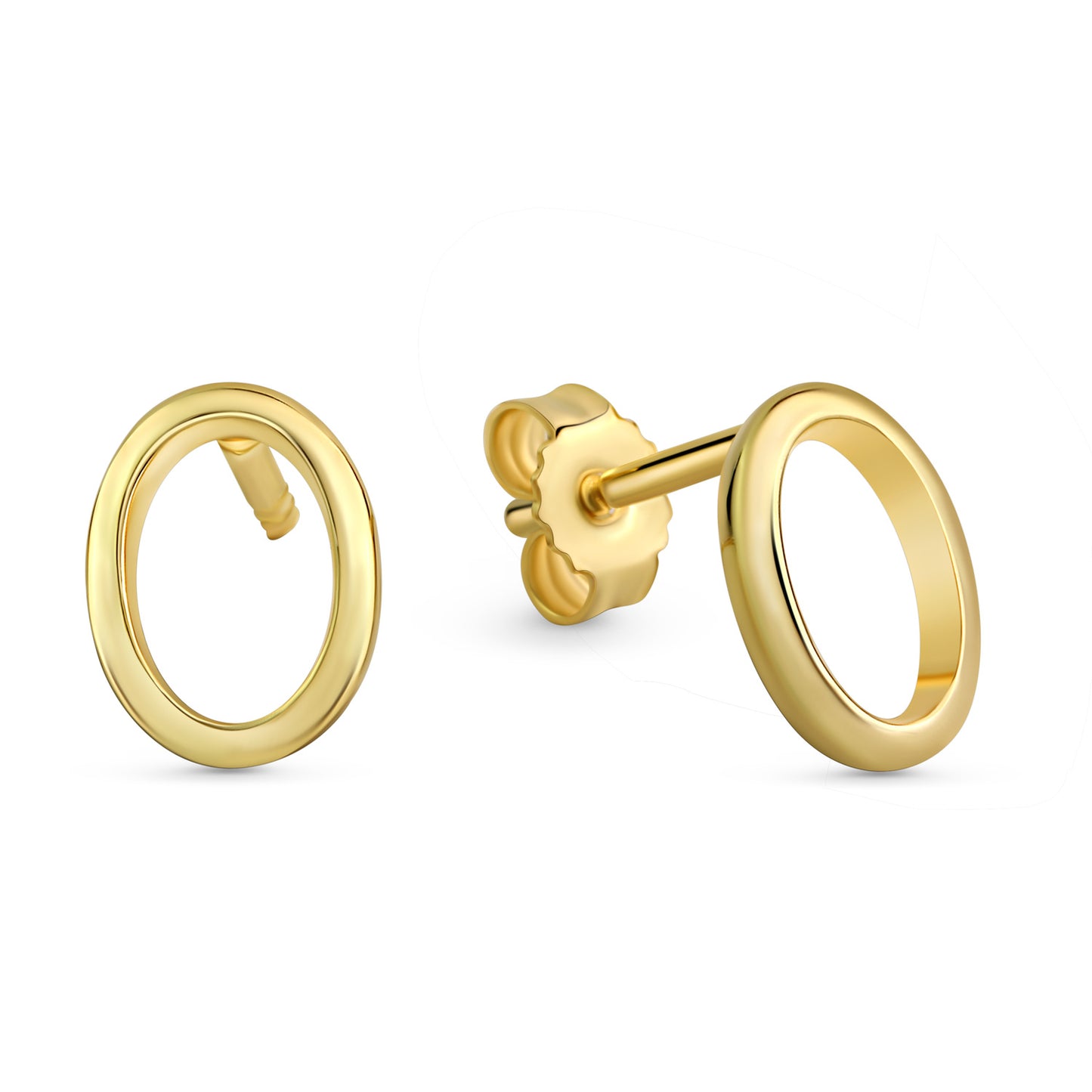 Ohrstecker oval 6,7x9,1mm Gold 333/000