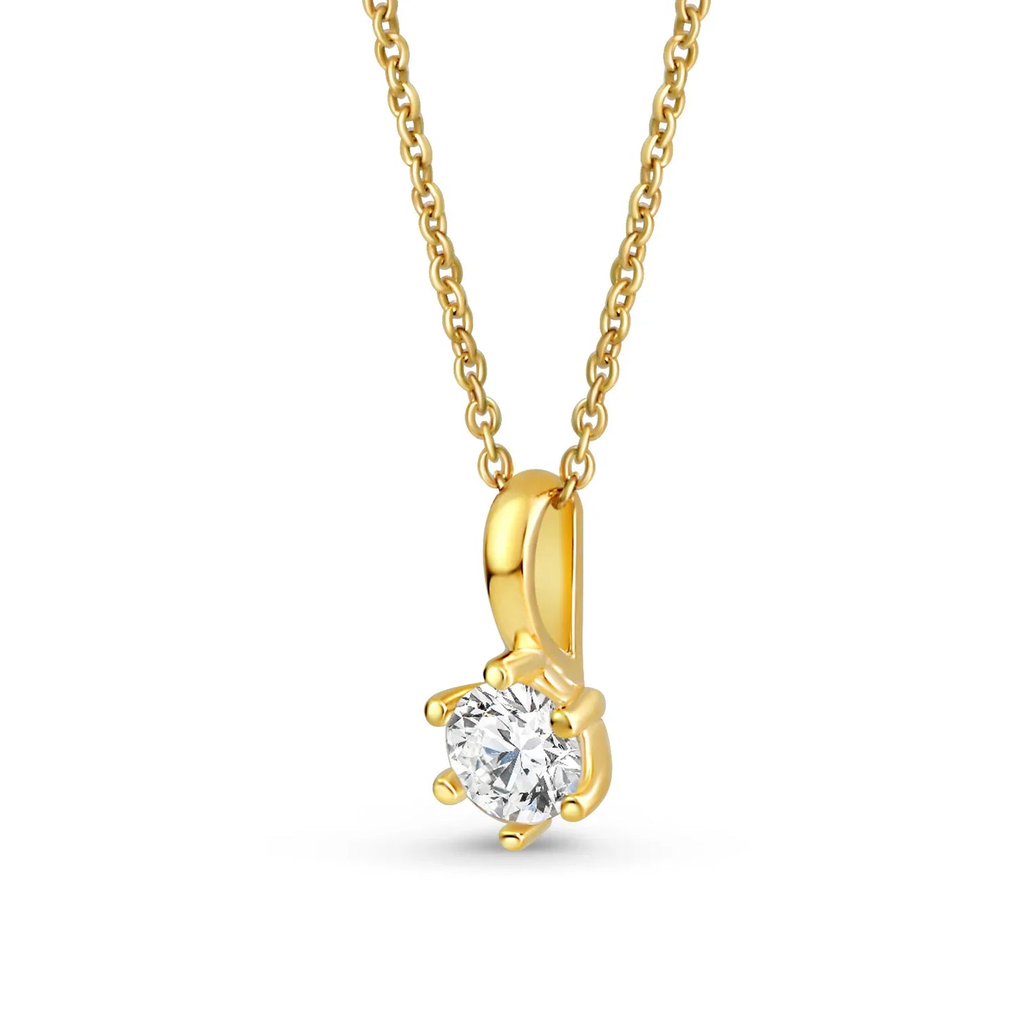 Anhänger mit Zirkonia Ø 4mm Gold 333/000 - MeinSchmuckShop