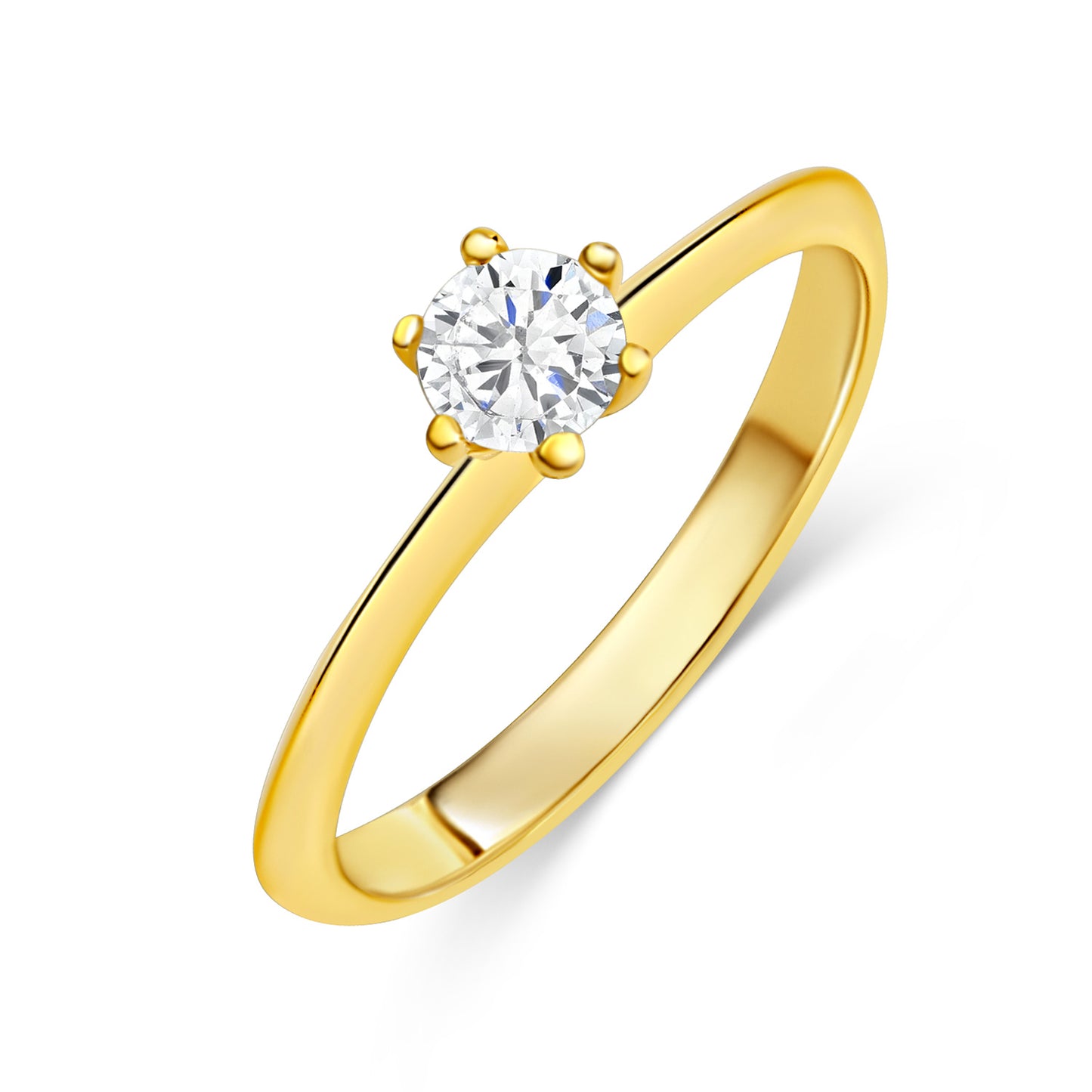 Damenring mit Zirkonia Ø 4.5mm Gold 333/000 - MeinSchmuckShop