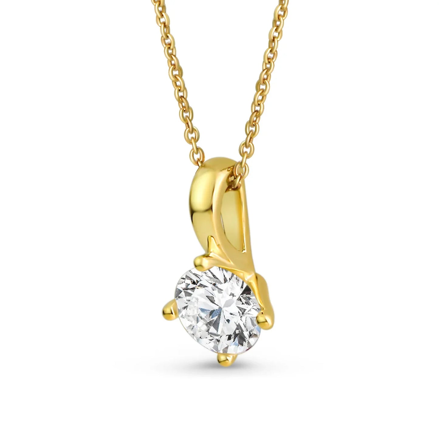 Anhänger mit Zirkonia Ø 6.5mm Gold 333/000 - MeinSchmuckShop